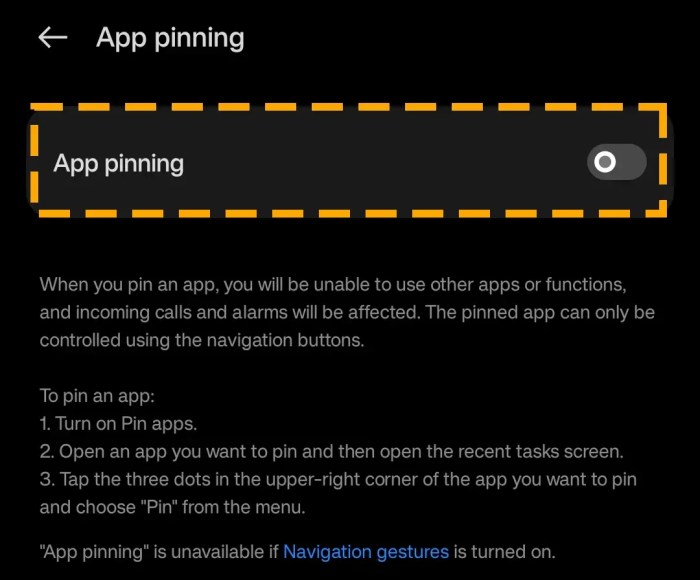 Guided access on android