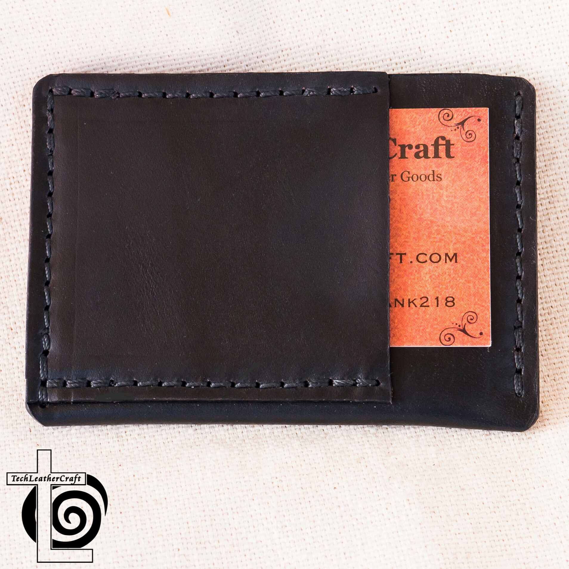 Slim Minimalist Wallet Horween Leather TechLeatherCraft