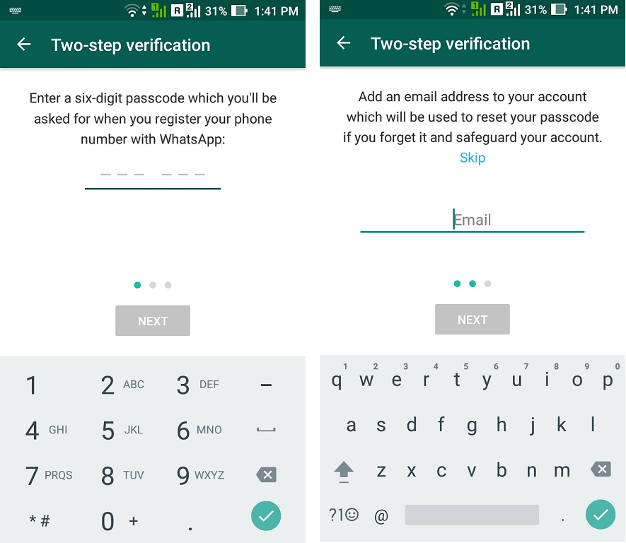 WhatsApp Enables TwoStep Verification for Android Beta and Windows