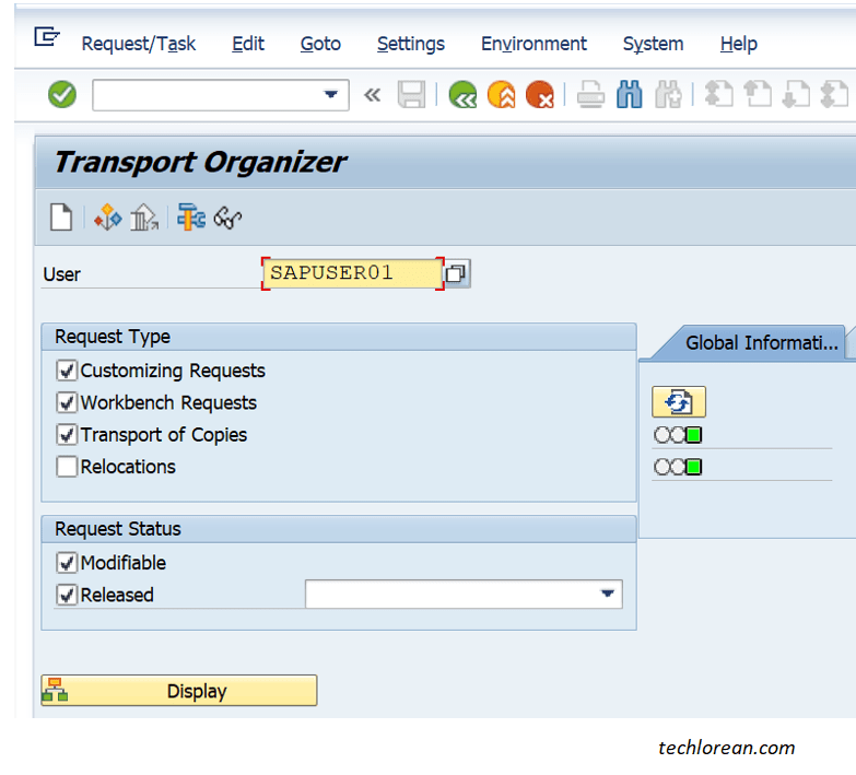 How to Create Transport of Copies (TOC) in SAP Techlorean.