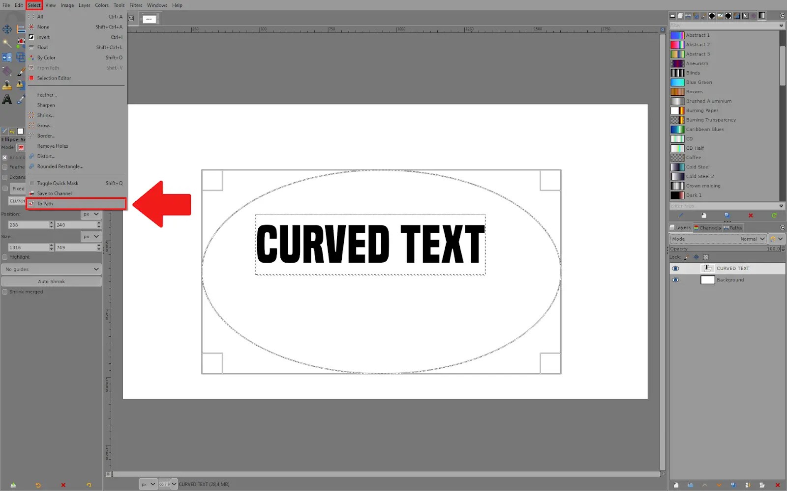 How to Curve Text in GIMP Tech Lounge