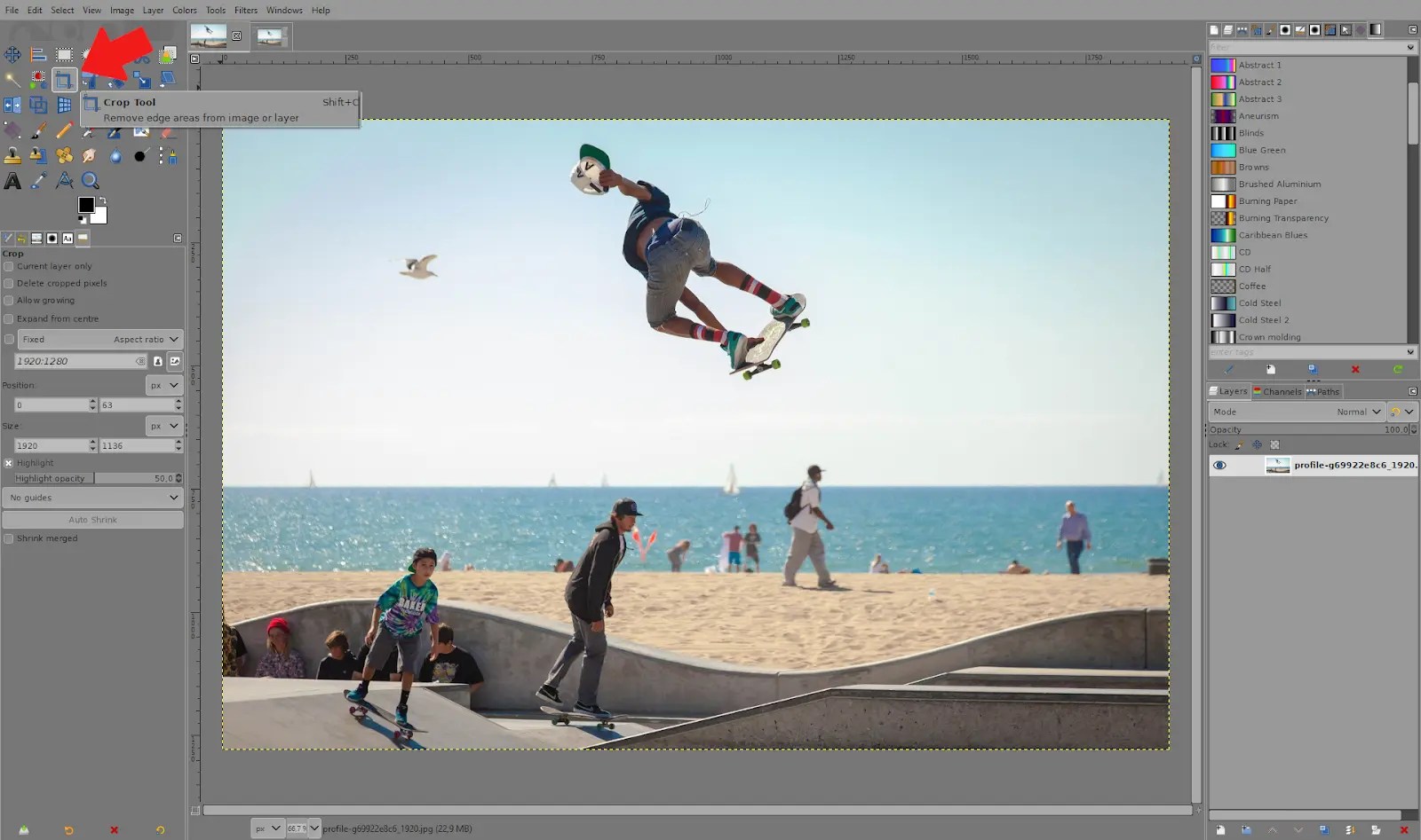 How to Crop in GIMP Tech Lounge