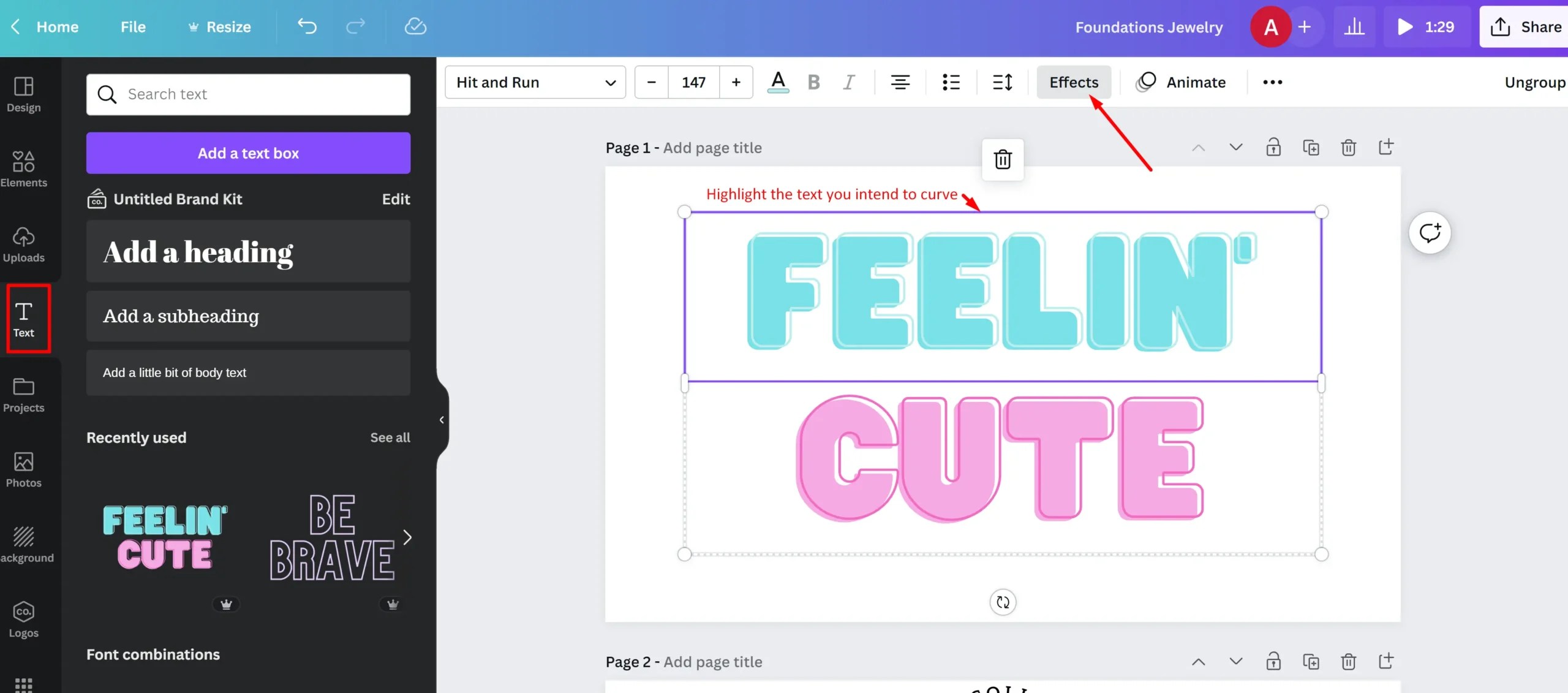How to Curve Text in Canva Tech Lounge