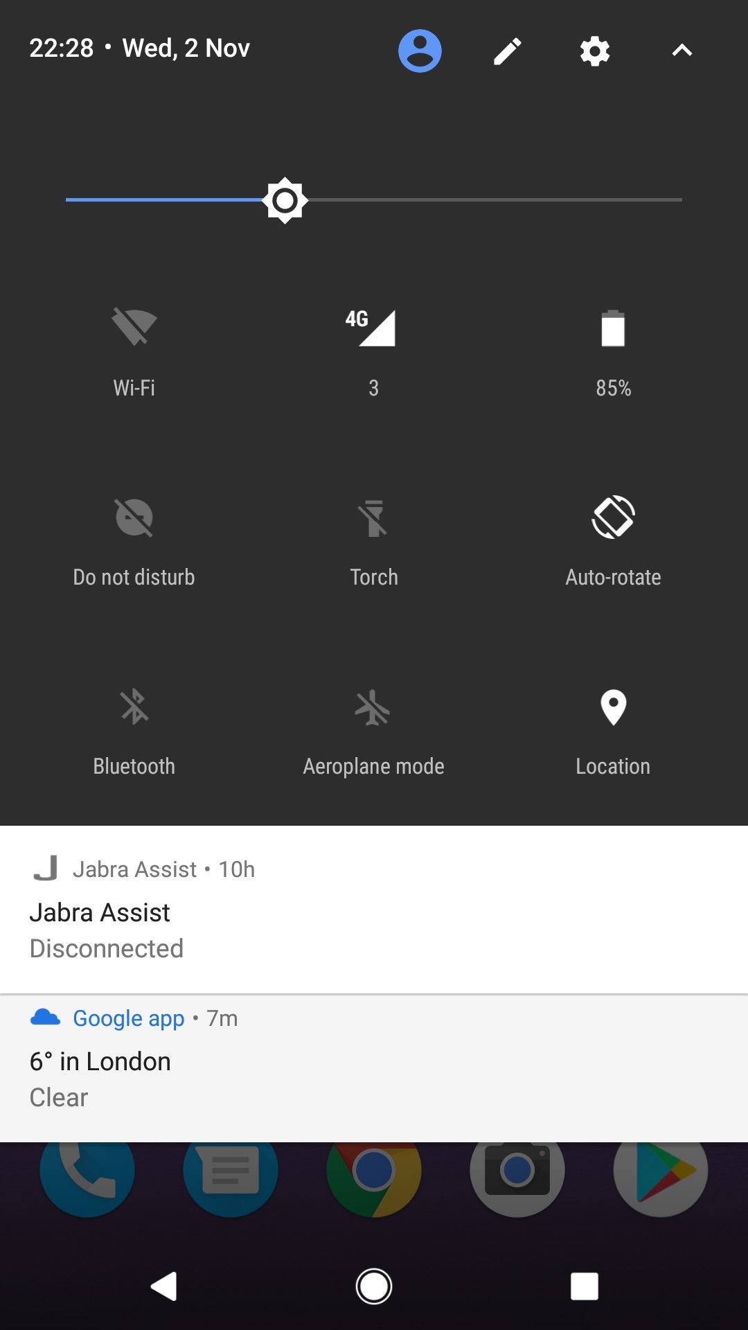 Pulldown menu won't come right down r/LineageOS