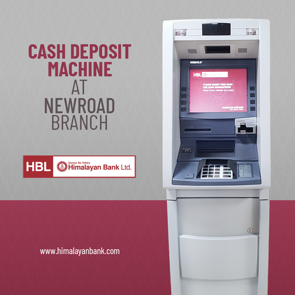 Himalayan Bank Cash Deposit Machine Service Launched!