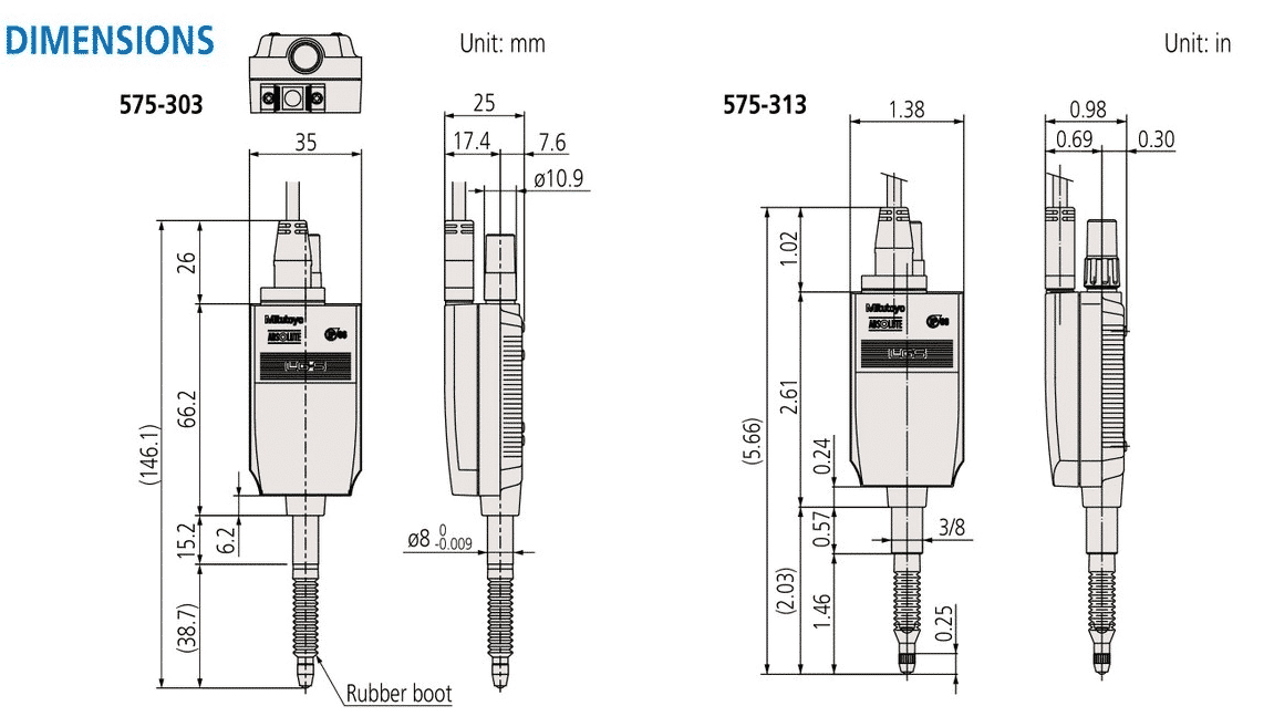 Mitutoyo Linear Gage 0.01mm Resolution Type LGS1012P Techmaster