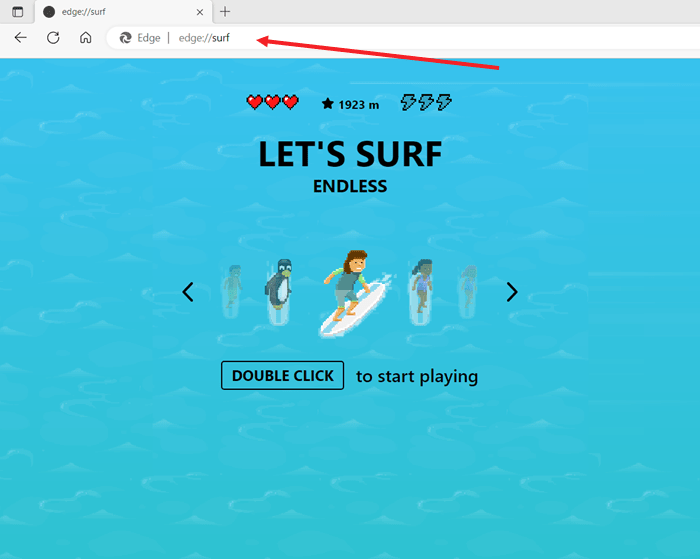 Play Edge Surf Game to discover hidden Easter Eggs & much more