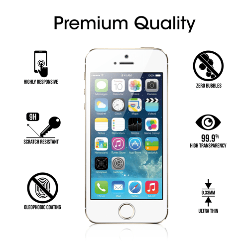 amFilm iPhone SE (2020) Glass Screen Protector 2Pack TechMatte