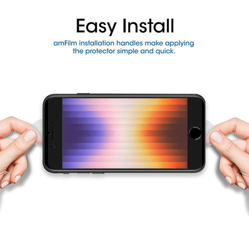 amFilm iPhone SE 3 2022 & SE2 2020 Glass Screen Protector 2Pack