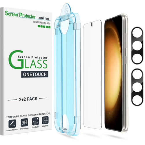 amFilm Galaxy S23 Plus Glass Screen Protector & Camera