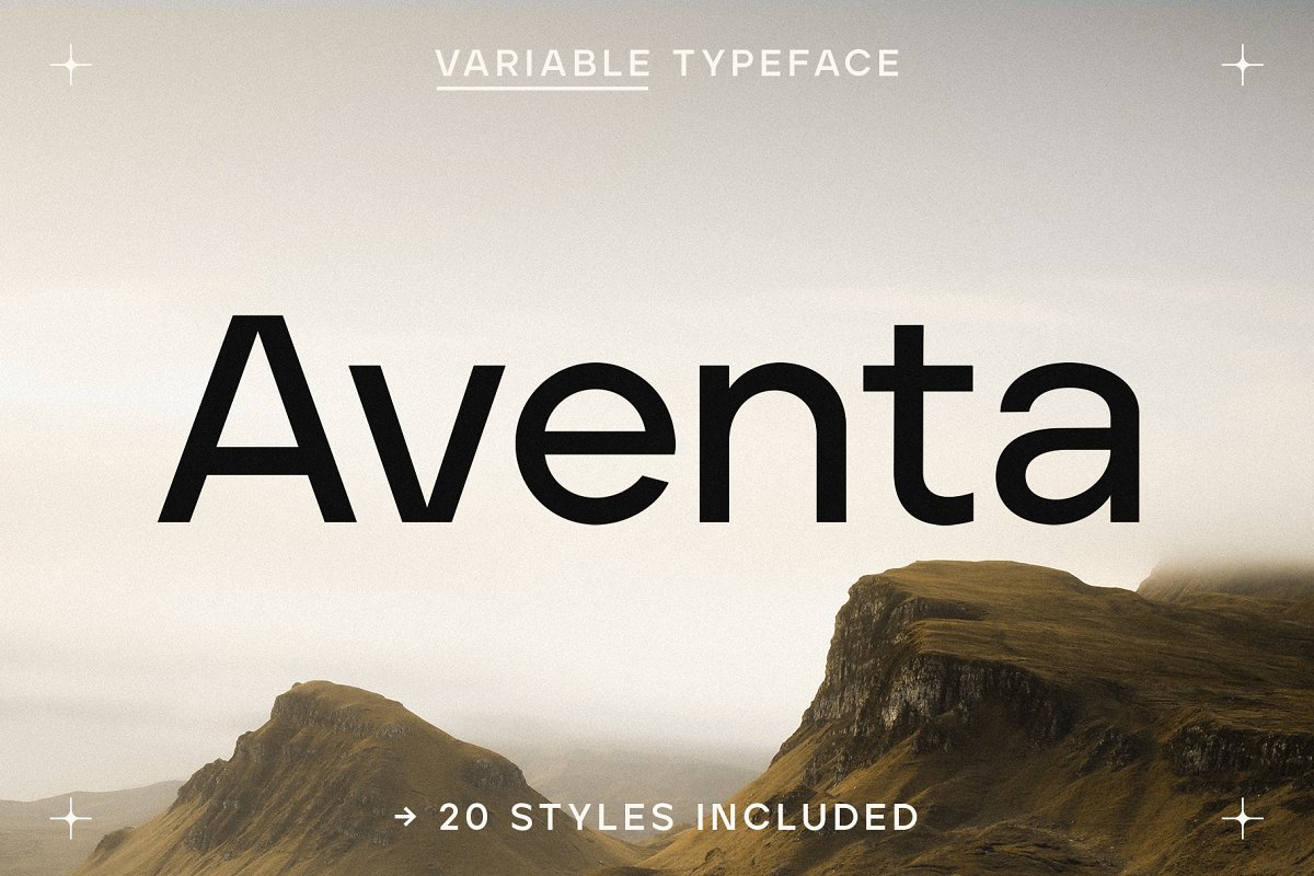 Aventa Variable Typeface Font Family Free Download4