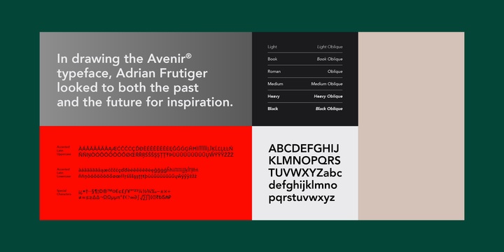 Avenir Font Family Free Download