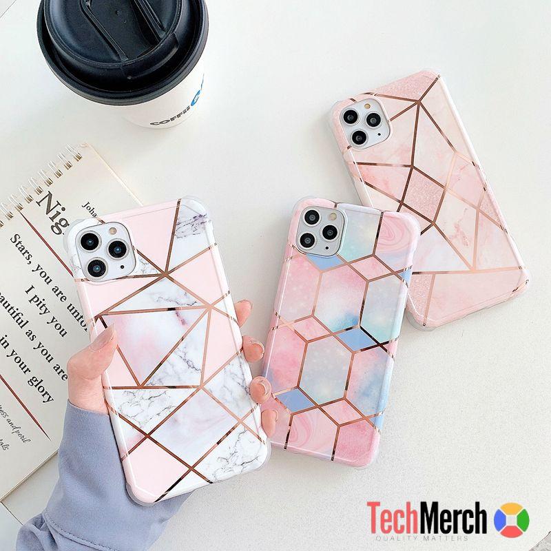 Luxury Geometric Marble Phone Case For iPhone