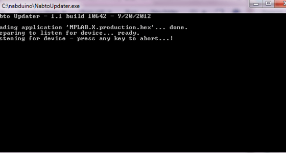 nabtoupdater sender nu hex fil til nabduino