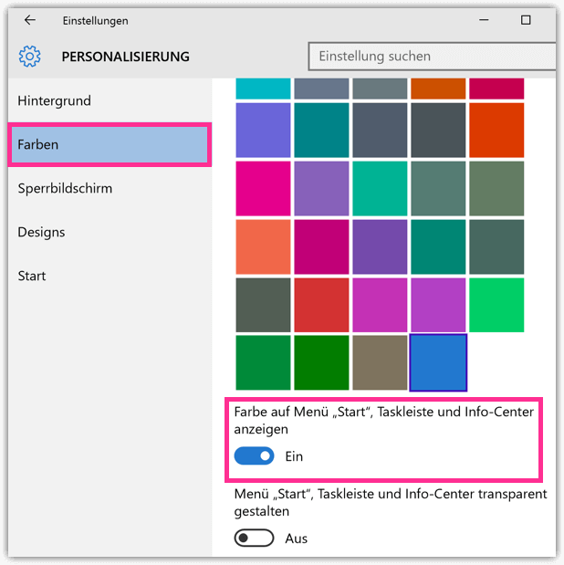 Windows 10 TaskleisteFarbe ändern TechMixx