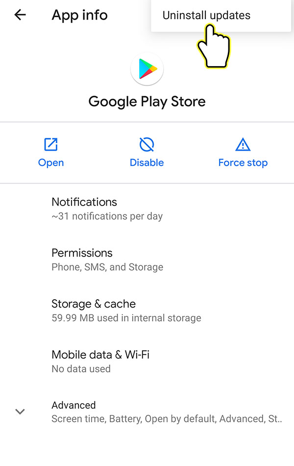 Tutorial Howto Fix Google Play Store "Error Checking for