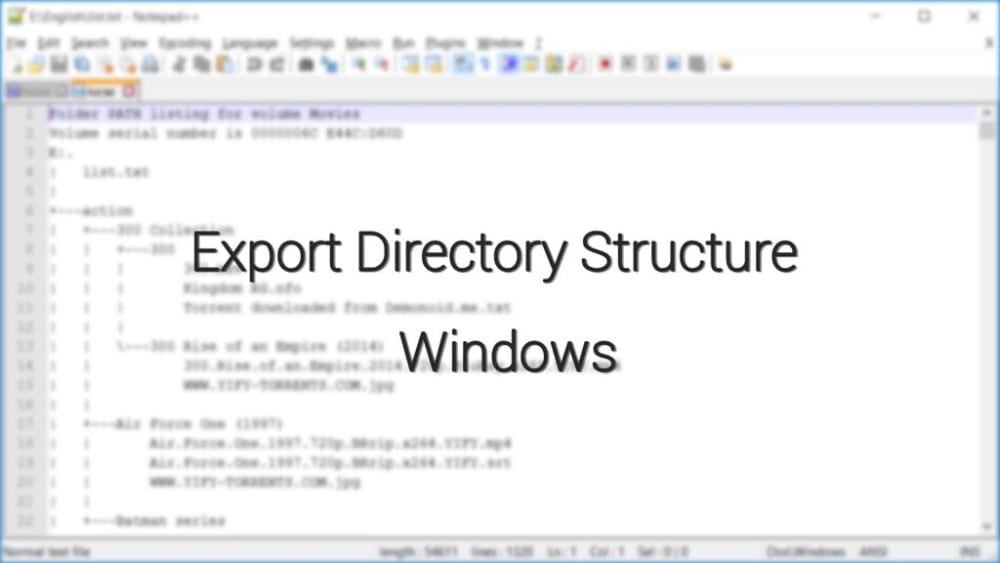 How to Export Directory Structure of a Folder in Windows Technastic