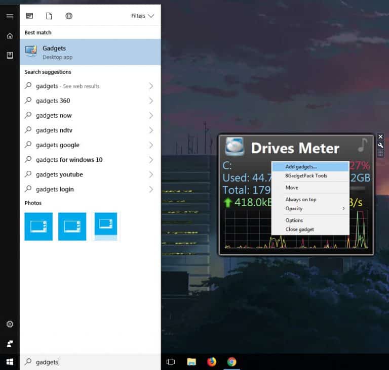 Add Desktop Gadgets to Windows 10 with 8GadgetPack Technastic