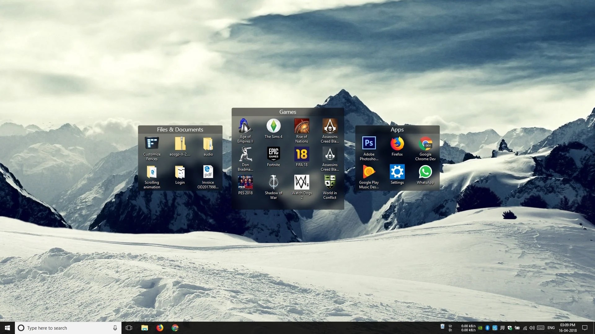 Organize Windows 10 Desktop Icons Better with Fences Technastic