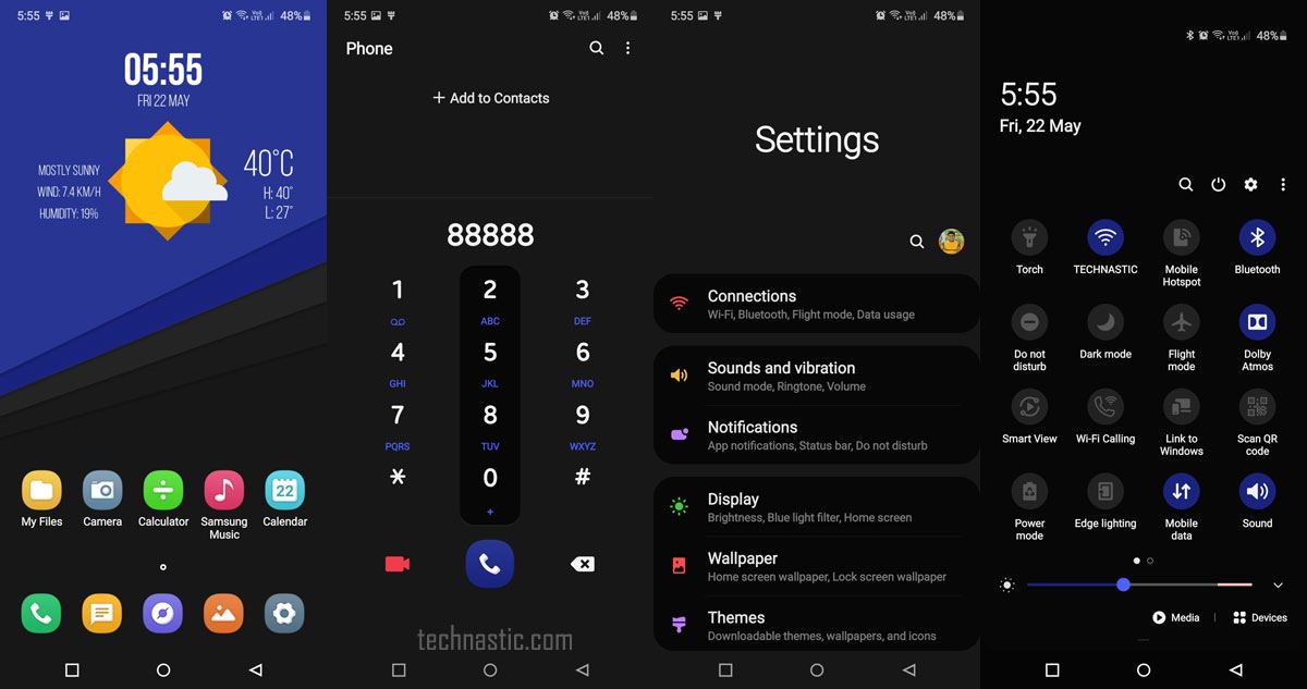 30 Best Samsung Themes in 2020 One UI 2 Dark Themes