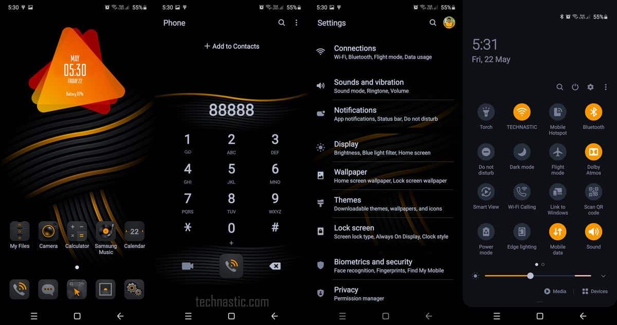 30 Best Samsung Themes in 2020 One UI 2 Dark Themes