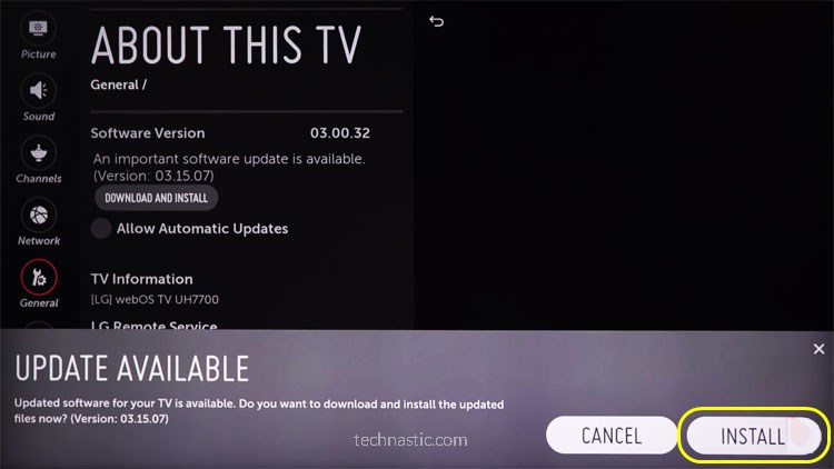 Download & Install LG TV Firmware Update via USB Technastic