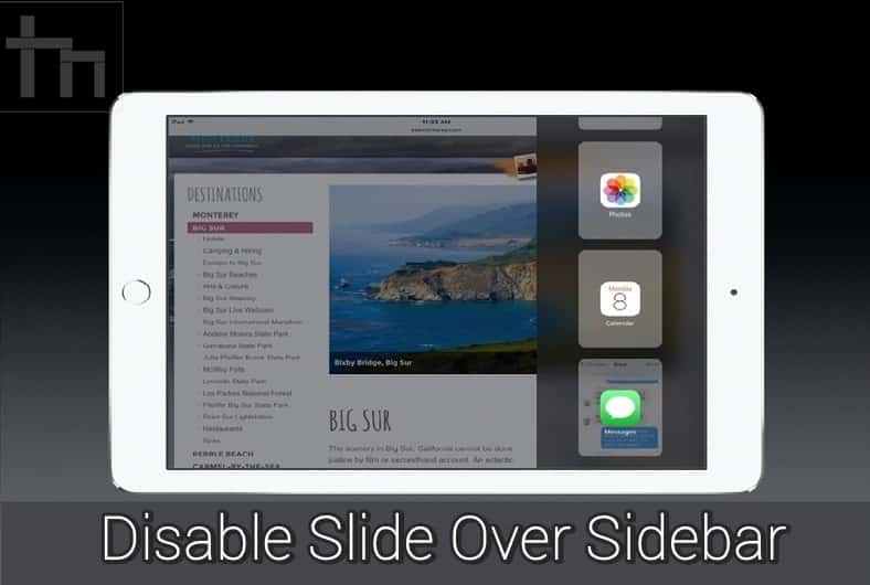 How to Disable the Slide Over Sidebar on iPad Technastic