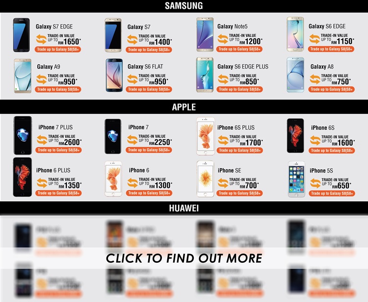 Trade your smartphone for a Samsung Galaxy S8 S8+ and save up to