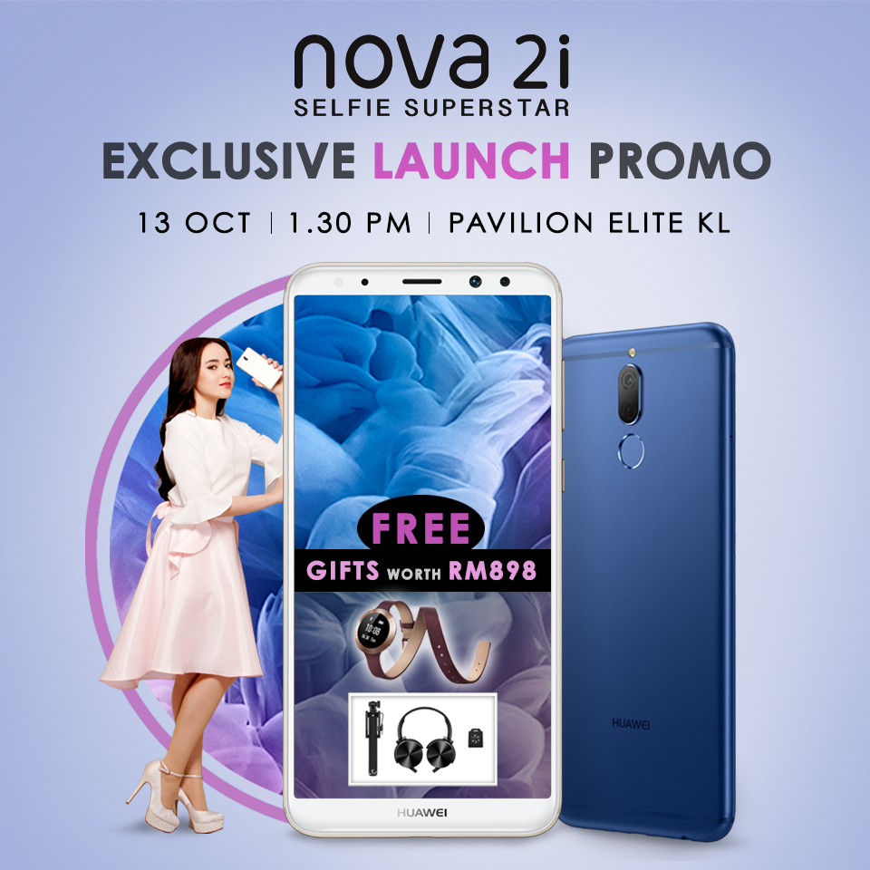 Exclusive gift set increased up to RM898 on Huawei Nova 2i launch day