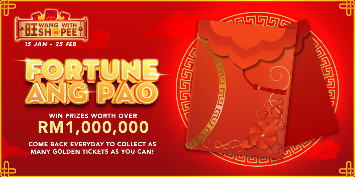 Shopee giving out more than RM1 million worth of Fortune Ang Pao prizes