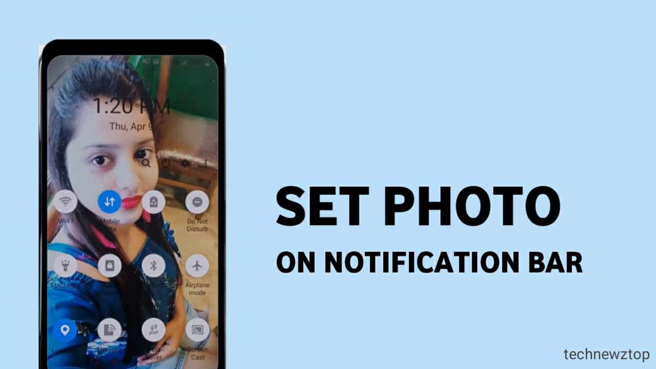 Material Notification Bar App place your photo on