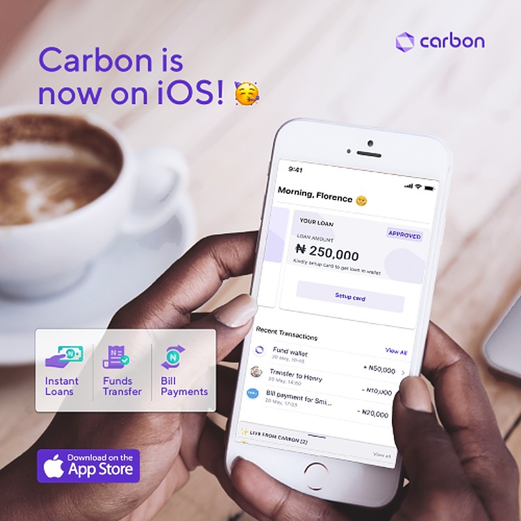 Carbon Launches iOS App to the 1st Digital Lender in Africa to Do So