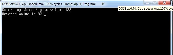 Write a program to find reverse of a number