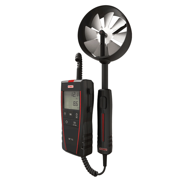 KIMO LV 110 ThermoAnemometer with Vane Probe