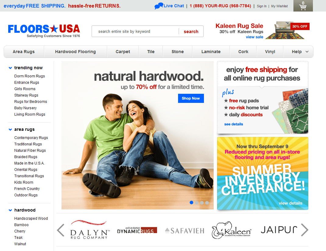 Floors USA After nearly 40 years as a brick and mortar store, King of