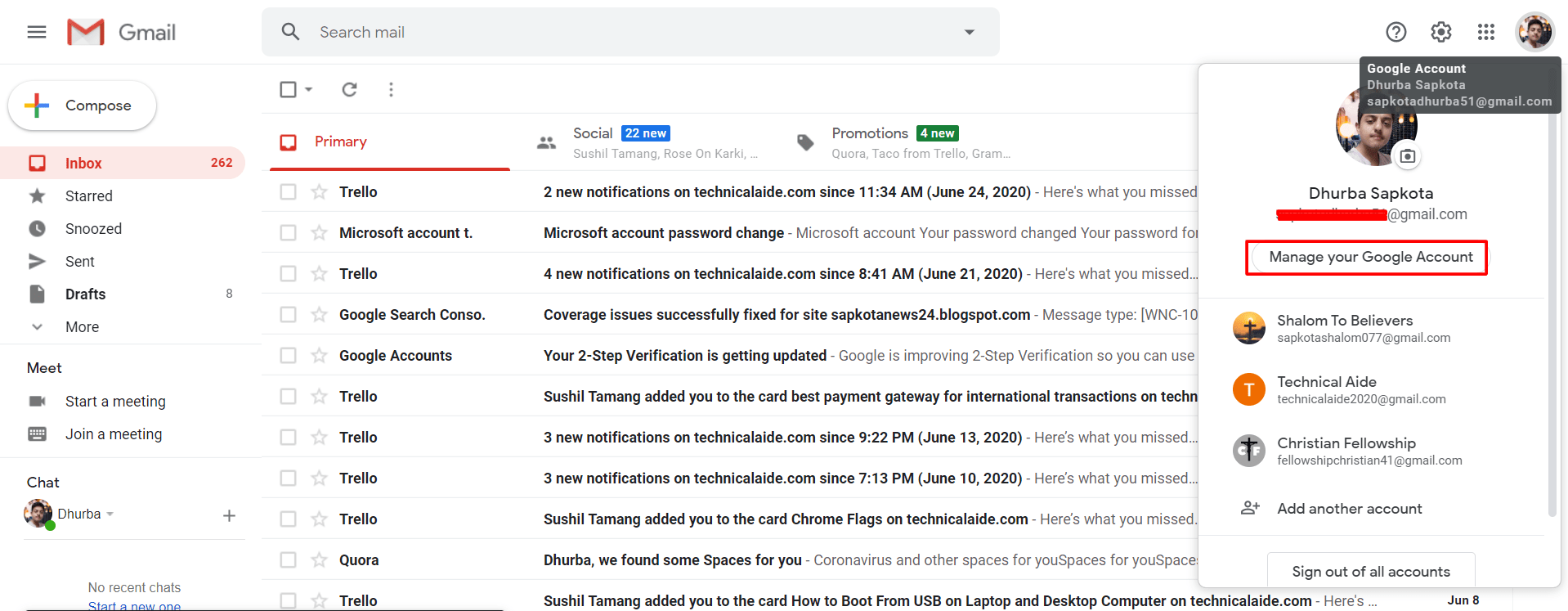 How to delete Gmail account and Google account on PC and