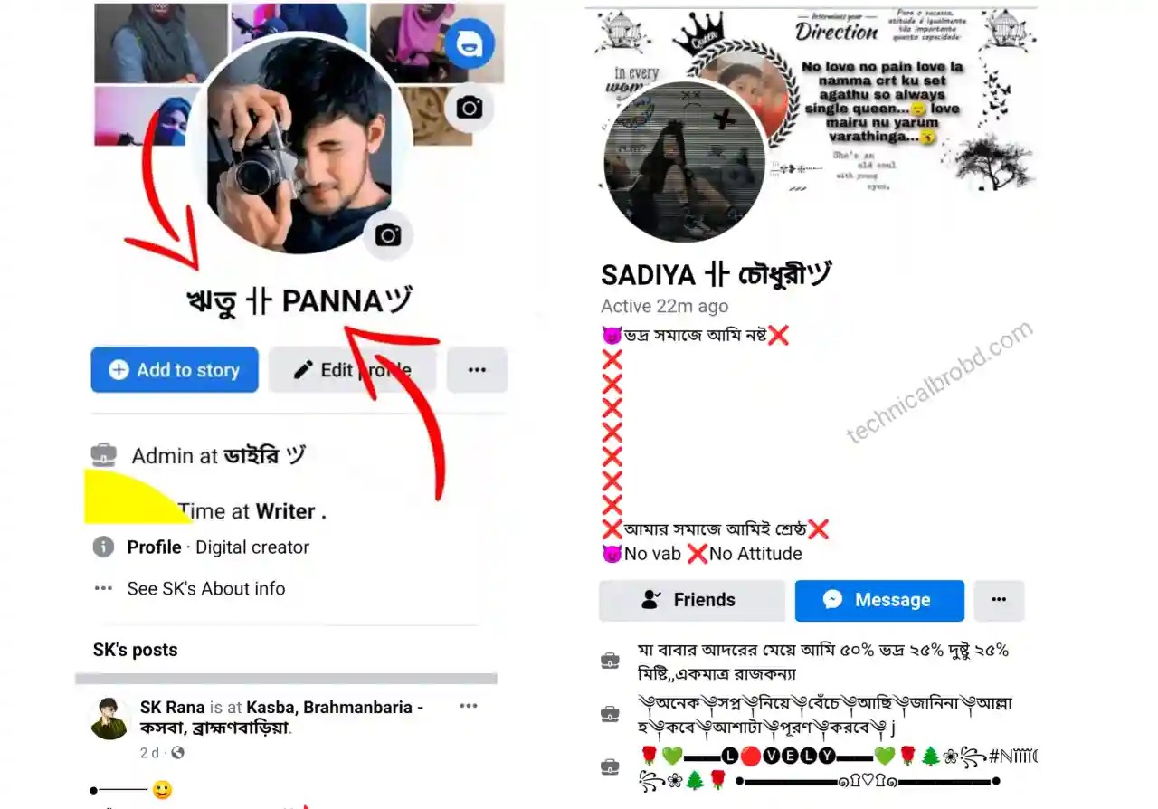 ফেসবুক বাংলা ইংরেজি মিক্স নাম লিখুন 2 মিনিটে Facebook Bangla English Mix Name » Technical Bro BD