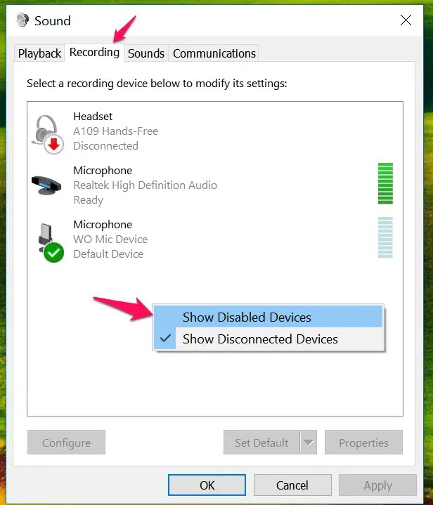 How to enable stereo mix in Windows 10