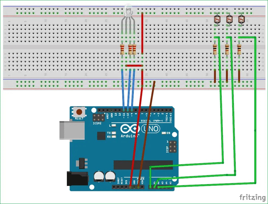 How to Build Color Combination LED system using LDR