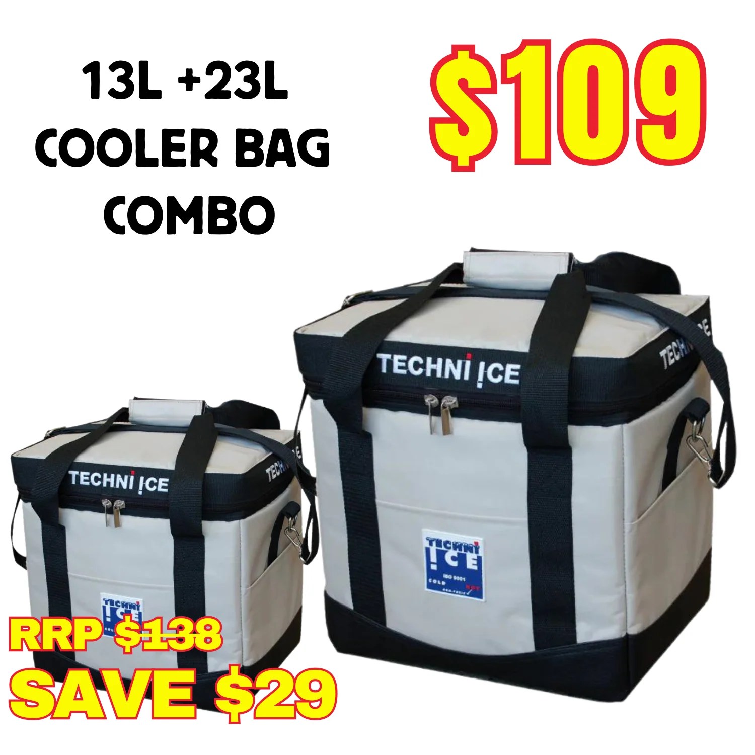 Techni Ice High Performance Cooler Bag 34L + 13L