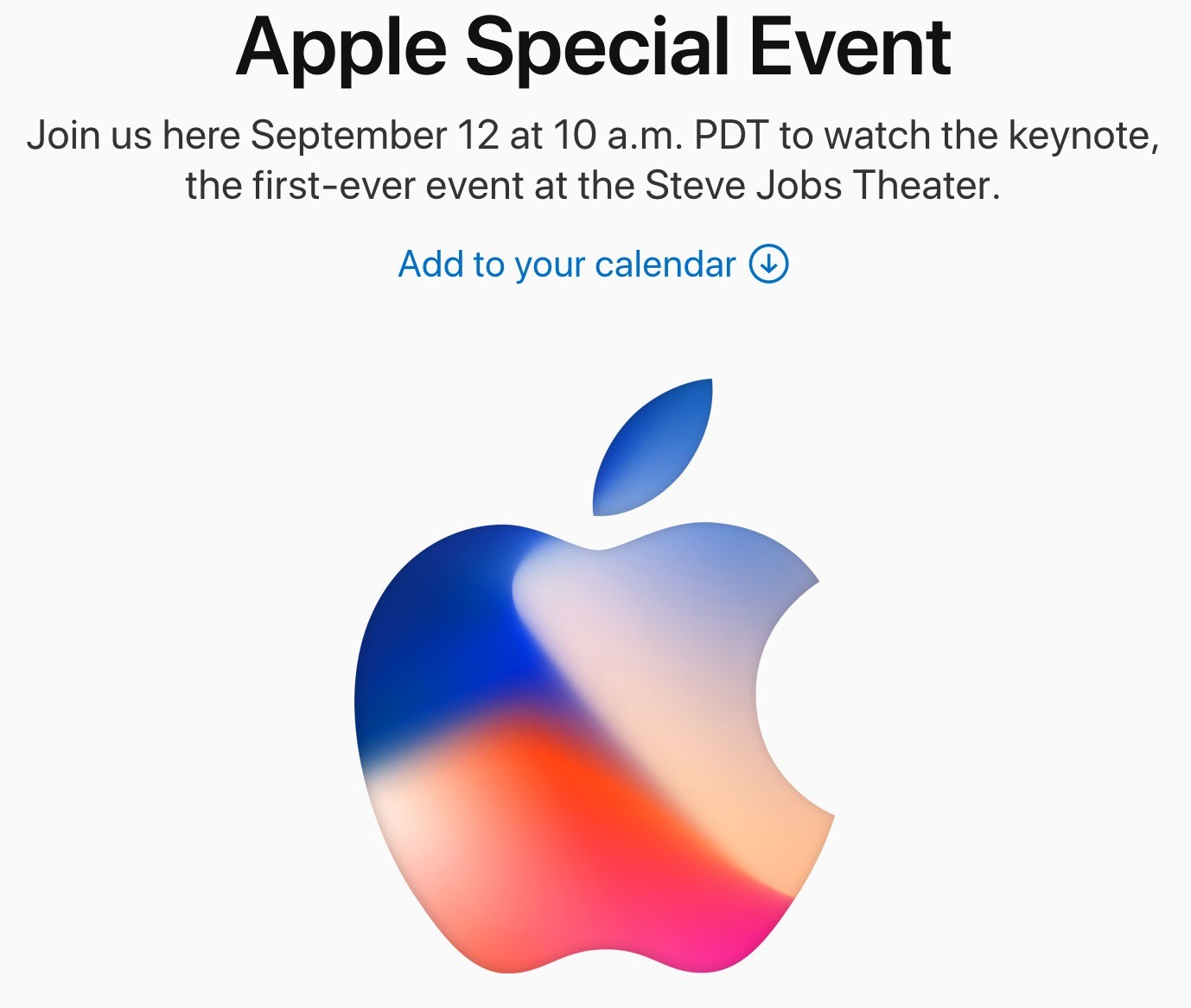 Apple Event zum neuen iPhone am 12. September 2017