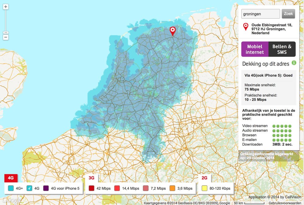 Vodafone Netzabdeckung in den Niederlanden ist ein Traum und Roaming