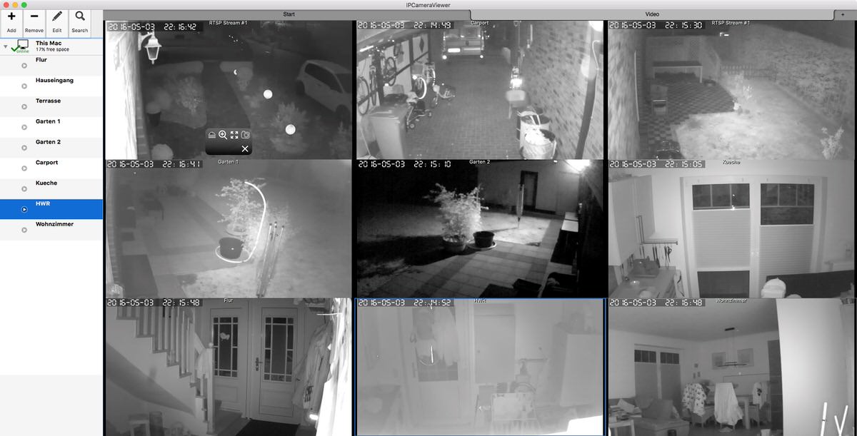 RTSP Stream der HiKam A7 und S5 mini am Mac einsehen und aufzeichnen