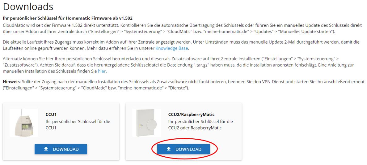 CCU3 Umstieg von der CCU2 ›