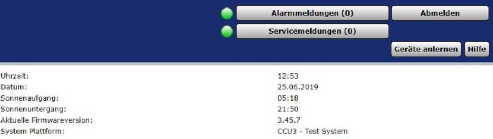 CCU3 neue Firmware Version 3.47.10 verfügbar neue Geräte integriert