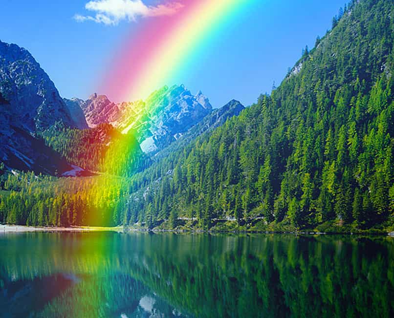 Erstellen, Hinzufügen oder Hinzufügen eines realistischen Regenbogens