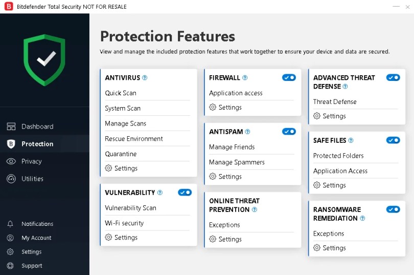 Bitdefender Total Security 2019 Features