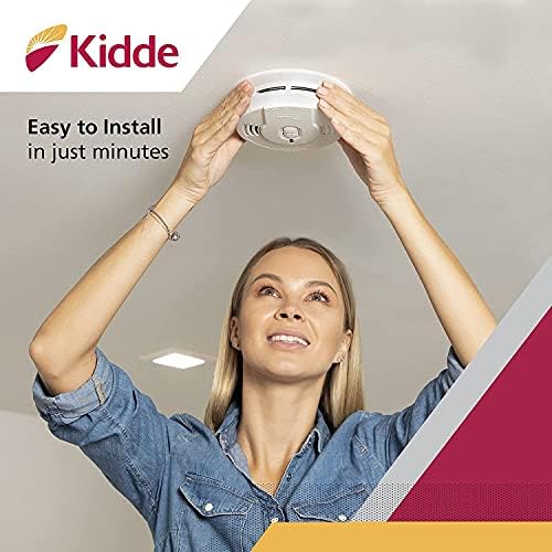 Kidde Smoke Detector, 10-Year Battery, LED Indicators, Replacement