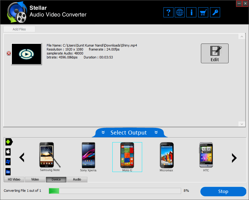 Stellar Audio Video Converter review a simple nofrills video