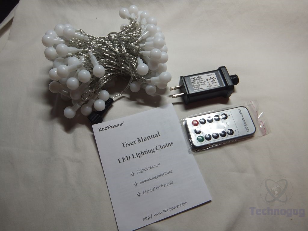 Review of Koopower 39ft 100 LEDs Indoor Colorful Globe String Lights